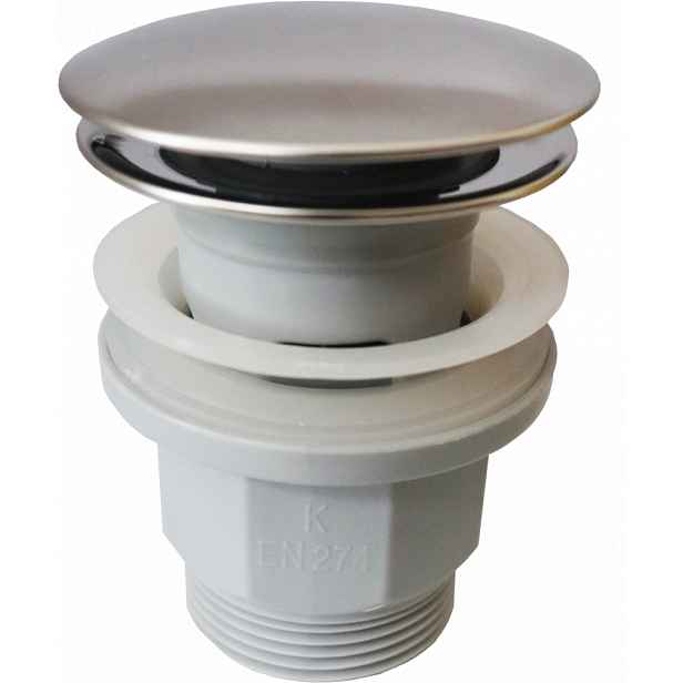 JB Sanitary Umyvadlová výpusť 5/4" s přepadem, velká zátka, PLAST VK91
