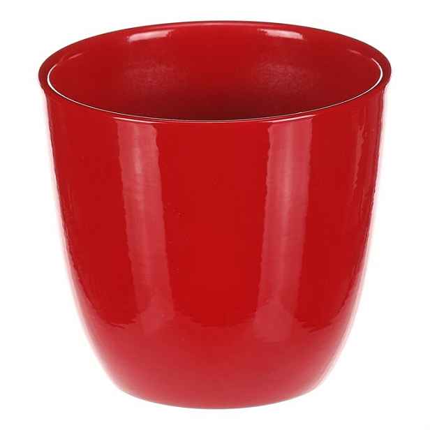 Keramický obal na květiny Terakota, pr. 10 cm, červená