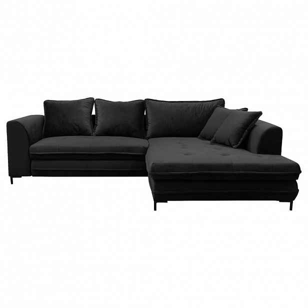 Livetastic ROHOVÁ SEDAČKA, textil, černá