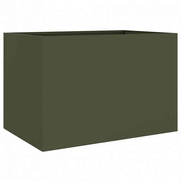 vidaXL Truhlík olivově zelený 62 x 47 x 46 cm ocel