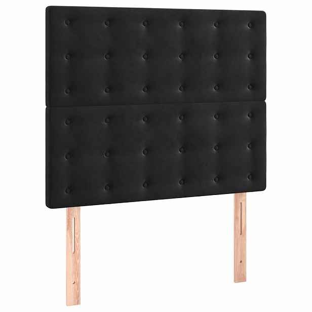 vidaXL Čelo postele černé 100x5x118/128 cm sametové