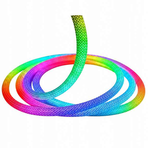 Rgb světelná hadička Lina Digitální opletená kulatá Led Flex Neon 2,5 m