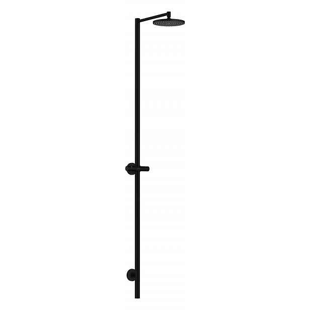 Axor Starck - Sprchový set s baterií, průměr 24 cm, matná černá 12671670