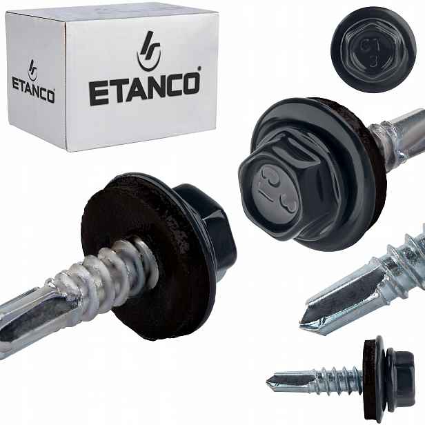 Samovrtné šrouby do kovu 3mm 4,8x19 mm Ral 7016 (antracitově šedá) 250 ks Etanco GT3 Z14