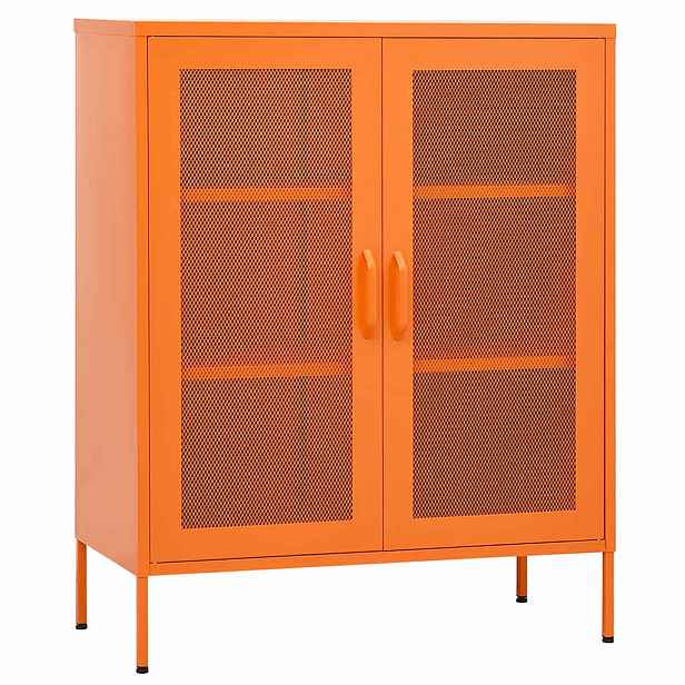 vidaXL Úložná skříň oranžová 80 x 35 x 101,5 cm ocel