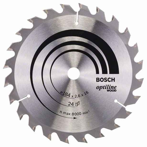 Kotouč pilový Bosch Optiline Wood 184×16×2,6 mm 24 z.