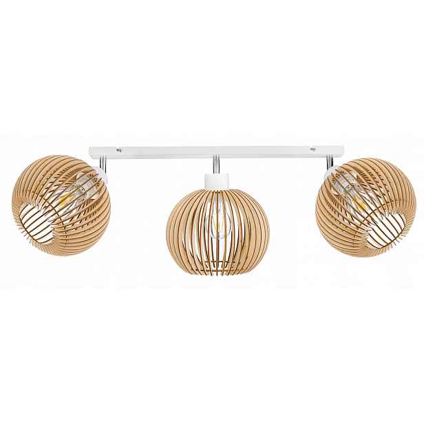 Lampa stropní svítidlo lustr pohyblivý strop stínidlo dřevo 3