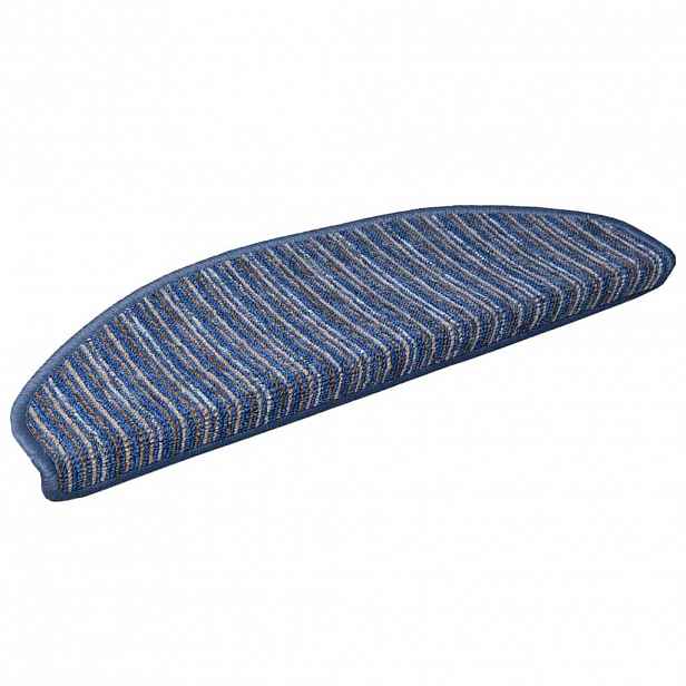 vidaXL Samolepicí schodové rohože 15 ks 65 x 21 x 4 cm Non-Slip Modrá
