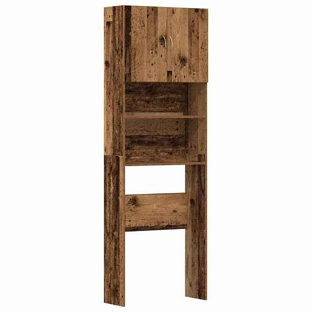 vidaXL Skříňka na pračku Old Wood 64x24x190 cm Dřevěná konstrukce