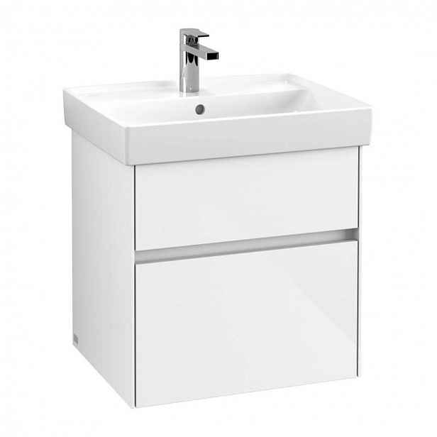 Villeroy & Boch Collaro - Umyvadlová skříňka, 55x55x44 cm, 2 zásuvky, Glossy White C00800DH