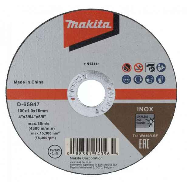 Makita - Řezný kotouč na nerezovou ocel 100x16 mm D-65947