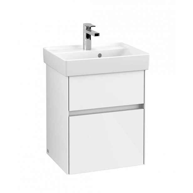 Villeroy & Boch Collaro - Umyvadlová skříňka, 46x55x37 cm, 2 zásuvky, Glossy White C00600DH
