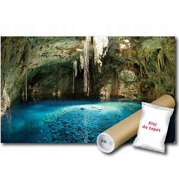 Vinylová Fototapeta Jeskyně Jezero Jukatan Mexiko Cenote Pohled 152x104