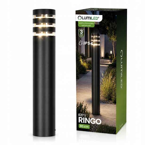 Venkovní stojací zahradní lampa IP54 na E27 Led 80 cm Voděodolná