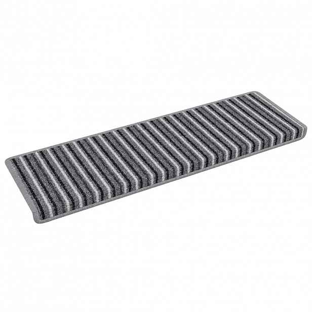 vidaXL Samolepicí schodové rohože 15 ks 65 x 21 x 4 cm Non-Slip Šedá