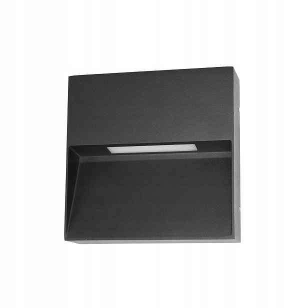 Italux Fenis 4K venkovní nástěnné Led svítidlo 3W 4000K černé IP54 15 cm