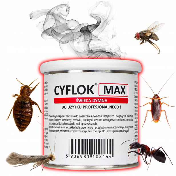 Bomba Prostředek Na Šváby Štěnice Hmyz Mole Mravenci Mouchy Cyflok