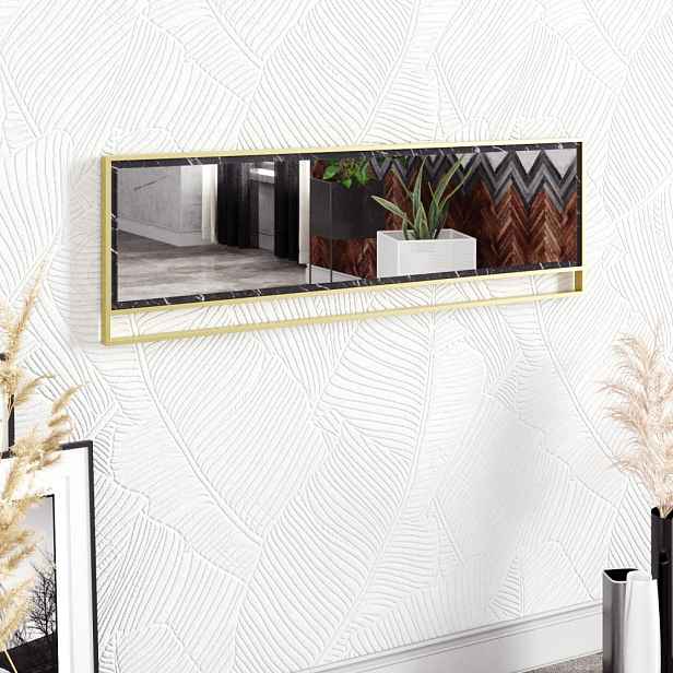 Decorative Chipboard Mirror Polka 2 - Black
