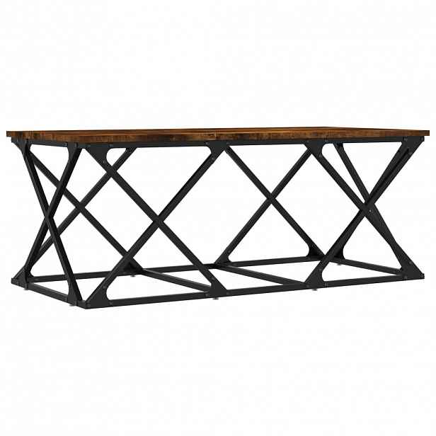 vidaXL Konferenční stolek kouřový dub 100x49x40 cm kompozitní dřevo
