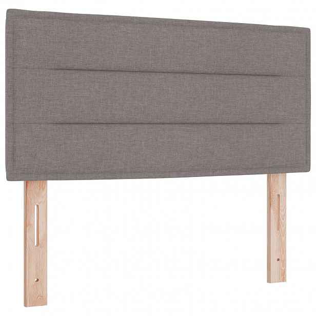 vidaXL LED hlavová deska Taupe textil