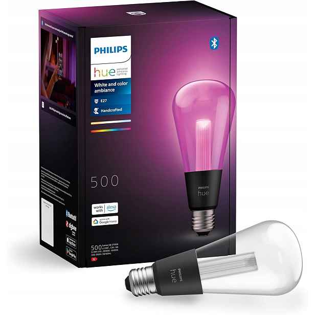 Led žárovka E27 6.8W Filament Smart White and Color Ambiance Philips Hue