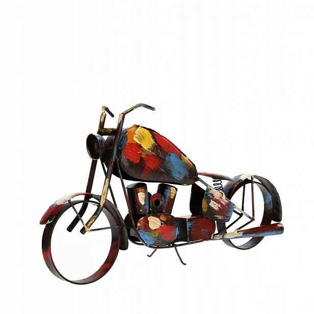 Socha kovová, barevná, moderní figurka Motor