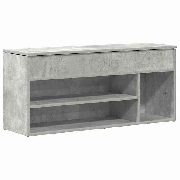 vidaXL Botník betonově šedý 102x30,5x45 cm kompozitní dřevo
