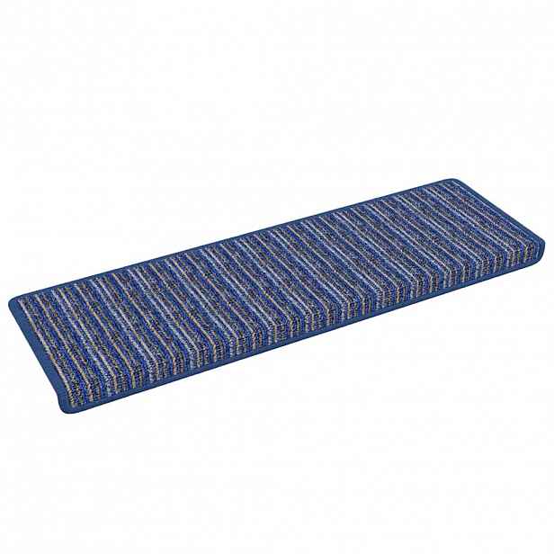 vidaXL Samolepicí schodové rohože 15 ks 65 x 21 x 4 cm Non-Slip Modrá