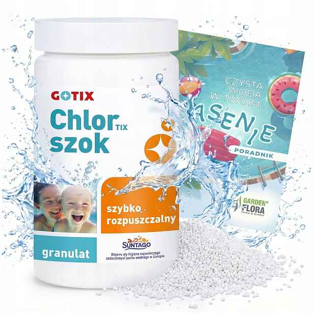 Chlor Šok do bazénu Jacuzzi Spa Bazénová chemie Chlor Šok Granule 3kg