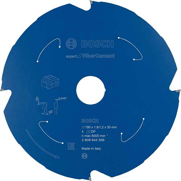 Kotouč Bosch Expert for Fiber Cement AKU 190×30×1,2 mm 4 z.