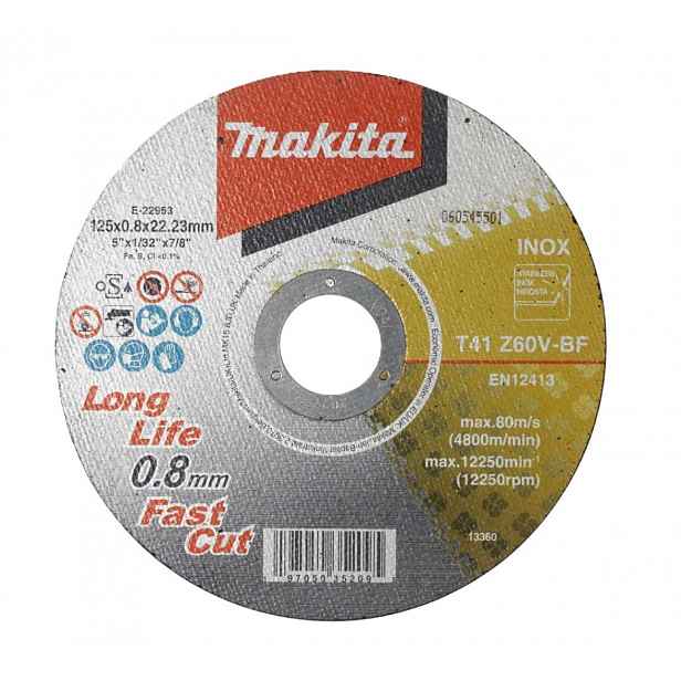 Makita - Řezný kotouč na nerezovou ocel 125x22,23 mm E-22953