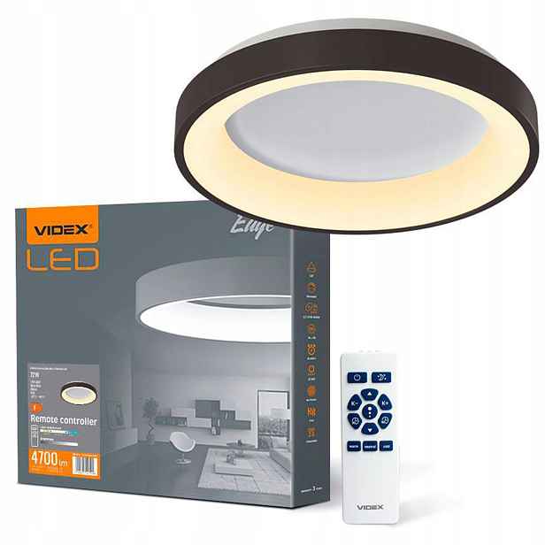 Stropní Svítidlo Led Stropní Svítidlo na omítku 72W Cct Černá Stmívatelná Dálkový Ovladač
