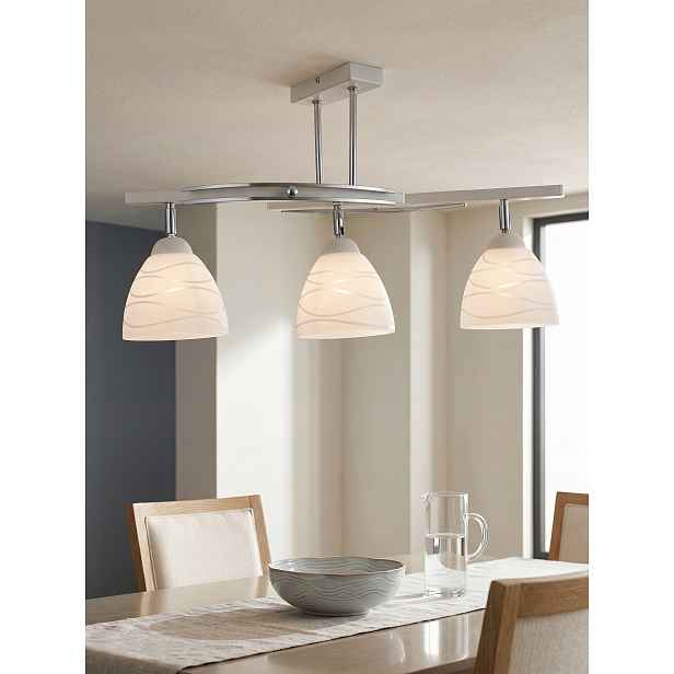 Stropní Svítidlo Lustr Fiona 3 Béžová 3x E27 Euro-lamp Stínidlo Bílé Pruhované