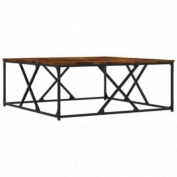 vidaXL Konferenční stolek kouřový dub 100x100x40 cm kompozitní dřevo