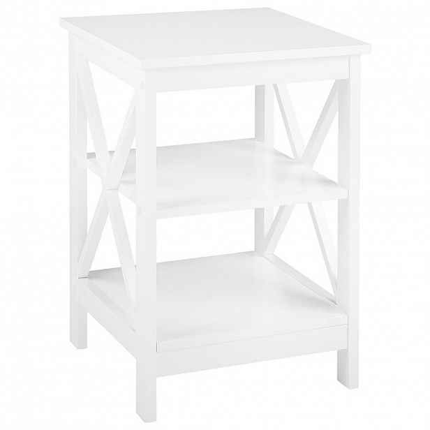 Beliani PŘÍSTAVNÝ STOLEK bílý čtvercový 40/40 cm Foster