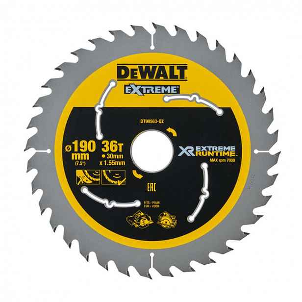 DeWALT - Pilový kotouč na dřevo 190x30 mm, 36 zubů DT99563