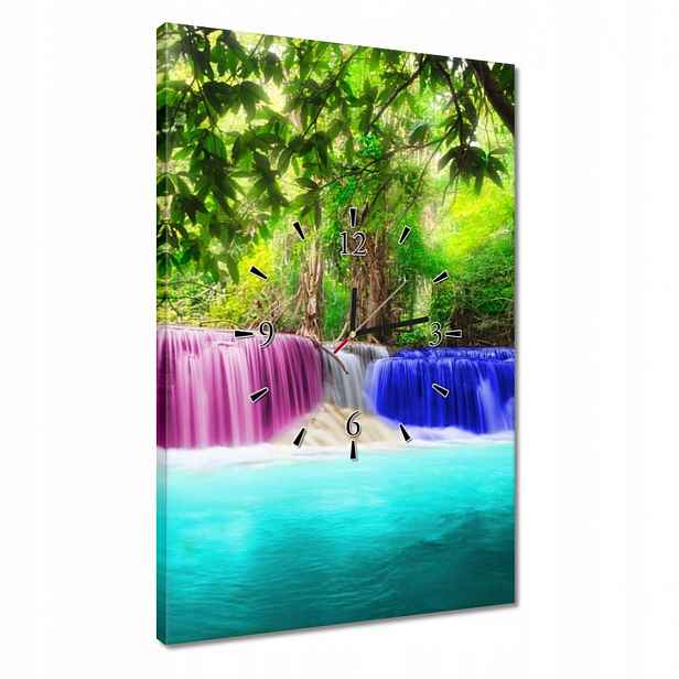 Nástěnné hodiny 40x60 Barevný vodopád