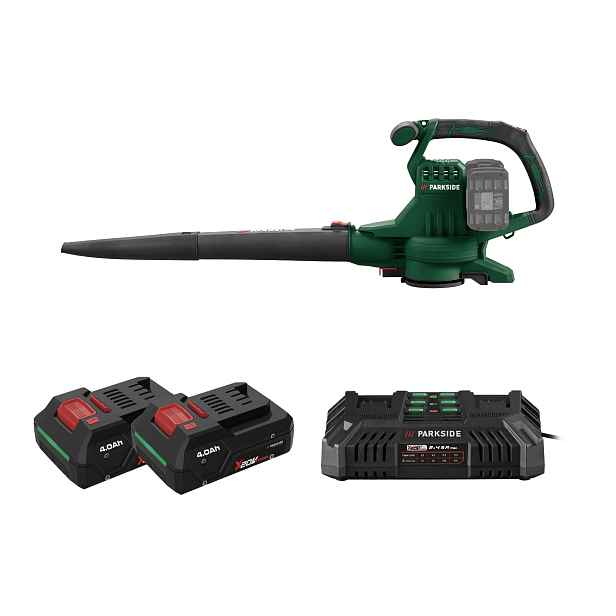 Parkside® Aku vysavač / foukač listí Plsa D3, 2x Smart 4 Ah