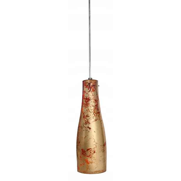 Závěsná lampa Butelka do baru Pubu Zwis Jednotlivá 60W E27 Červená Zlatá