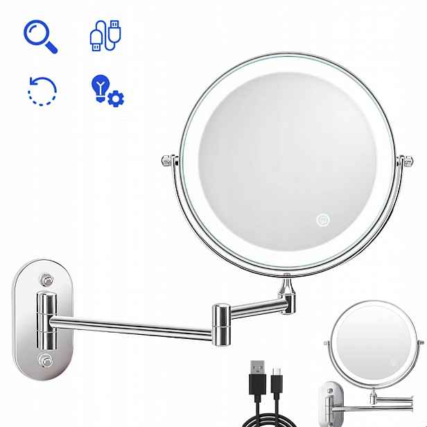 Zrcadlo s zvětšením 1X/10X a Led osvětlením