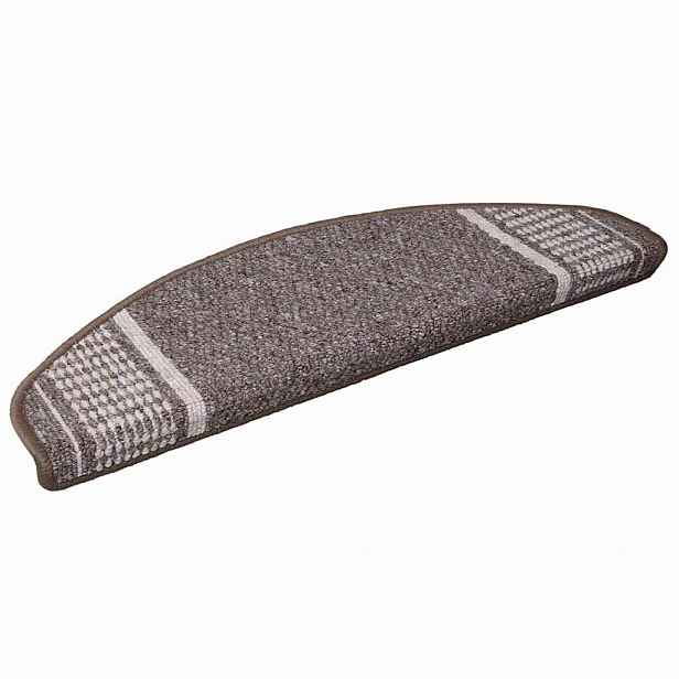 vidaXL Samolepicí schodové rohože 15 ks 65 x 21 x 4 cm Non-Slip Hnědá