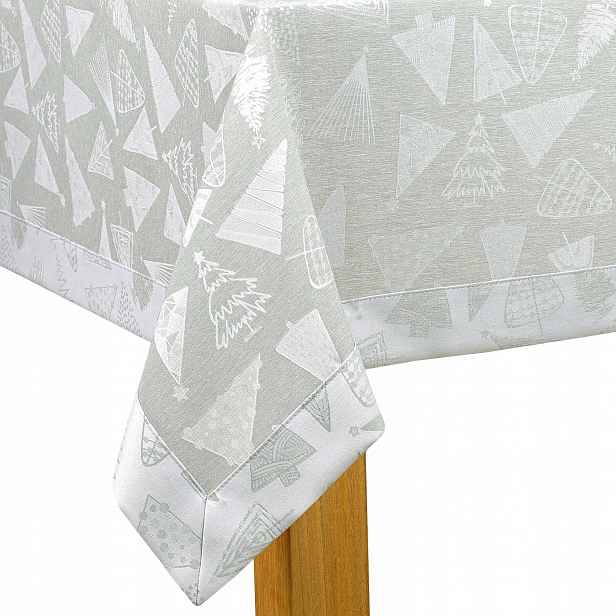 Elegantní vánoční ubrus na Vánoce Zimní vánoční stromky 150 x 310 cm
