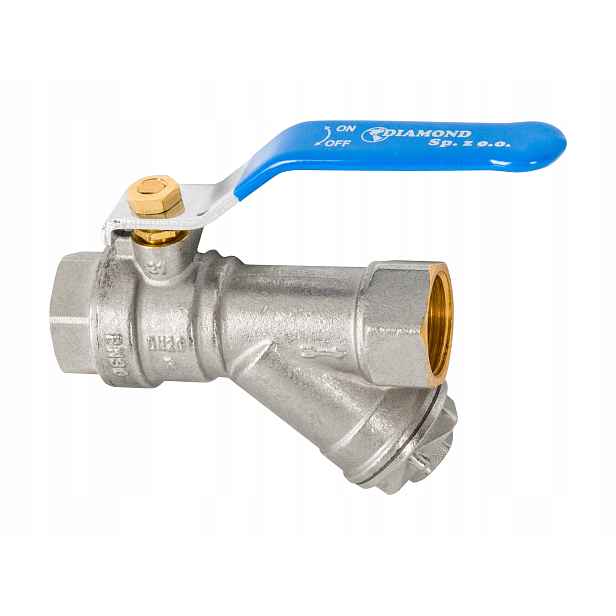 Kulový Kohout 1 Gw 30 Bar Šikmý filtr Magnetický škrtící klapka Mosazný Voda Zo