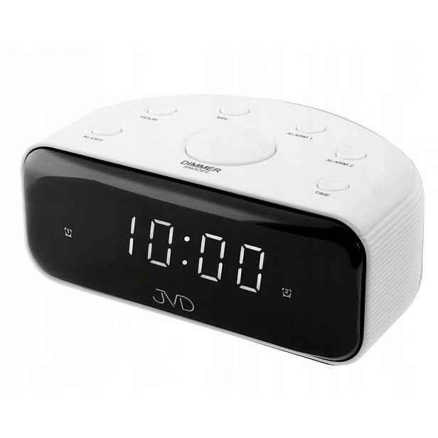 Led Síťový Budík Jvd SB900.3 2 Alarmy Bílý