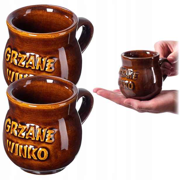 Šálky Na Svařování Vína 250 ml Šálek Kamenina Na Dárek Sada 2ks