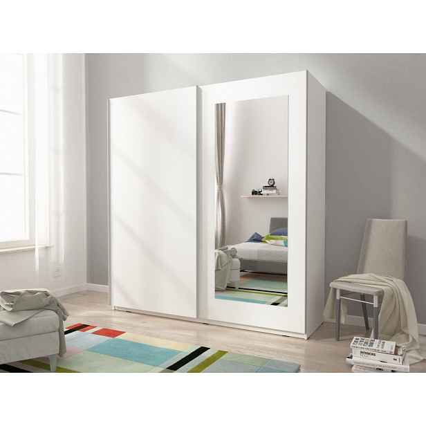 Šatní skříň 200 cm MELODY 8 - bílá