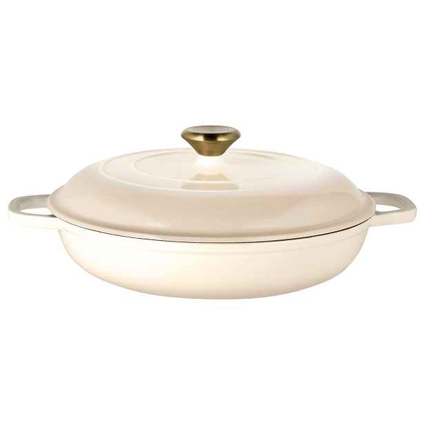 Silvercrest® Litinová servírovací pánev Premium, Ø 30 cm / 3,7 l (béžová)