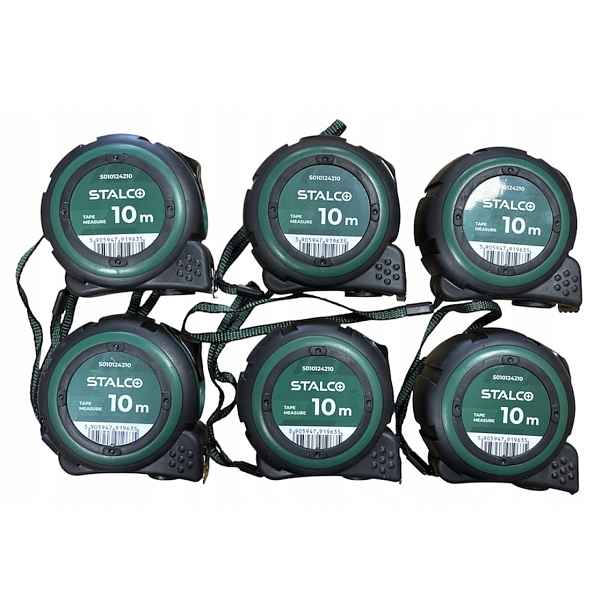 Svinovací metr 10mx25mm Stalco 24210 6 Ks (1 Krabička)