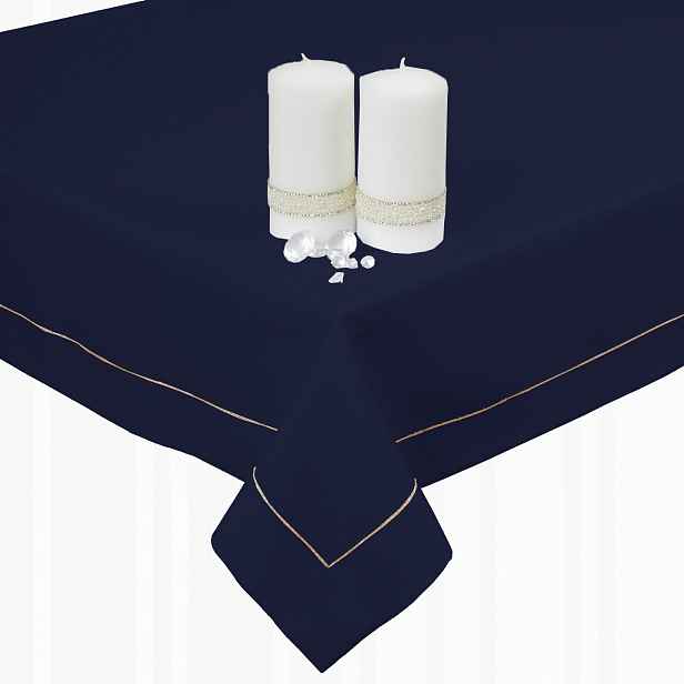 Ubrus Panama Lux 180x140 odolný vůči skvrnám, granátová zlatá barva
