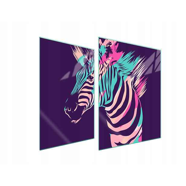 7v1 Skleněná ochranná deska na sporák 70x52 Zebra